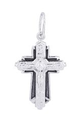 Крест из серебра литье частичное чернение