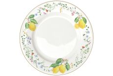 Тарелка обеденная, 26,5 см, фарфор P, белая, Цветы и лимоны, Fleurs et Citrons, 62842