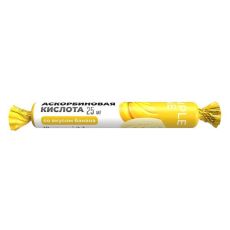 Аскорбиновая кислота ABC Healthy Food со вкусом банана 10 таб. 25 мг