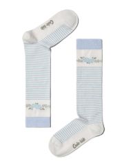7С-21СП CONTE-KIDS Гольфы молочный-бл.фиолетовый