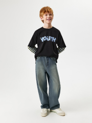 20110440088 Брюки джинсовые детские для мальчиков Verman темно-синий ACOOLA Kids