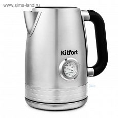 ТОВАР ПО ПРЕДЗАКАЗУ ! 5378427 Чайник электрический Kitfort KT-684, 2200 Вт, 1.7 л, металл, автоотключение, серебристый