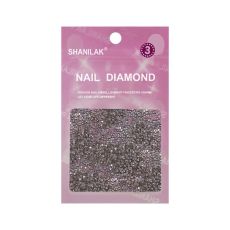 Nail Art Стразы для ногтей №3, серебристый