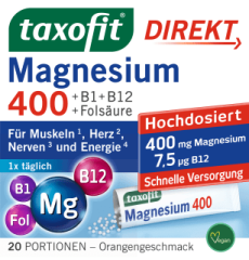 Magnesium 400 + B1 + B6 + B12 + Folsäure 800..., 40 g
