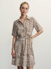 ZR2505012906-236 платье женское бежевый абстракция ZARINA