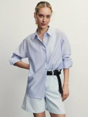 ZR2505092315-100 шорты джинсовые женские ультра светлый индиго ZARINA