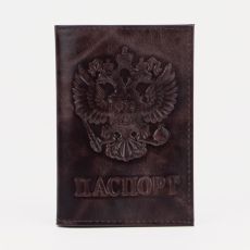 Обложка для паспорта, цвет коричневый натур. кожа 3103780