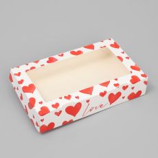 ЦЕНА ЗА 5 ШТ! 10107747 Кондитерская упаковка, коробка с ламинацией «Love», 20 х 12 х 4 см