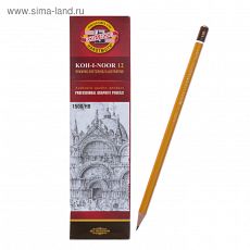 ЦЕНА ЗА 6 ШТ! 749479 Карандаш чёрнографитный Koh-I-Noor 1500 HB, профессиональный