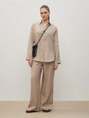 Рубашка однотонная, B3021/portabella