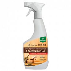 0.5л UNIVERSAL WOOD спрей для очистки полков в банях и саунах.