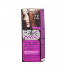 026310 Краска стойкая с витаминами для волос серии «Belita сolor» № 7.34 Капучино