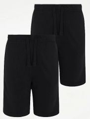 Black School Sweat Shorts 2 Pack