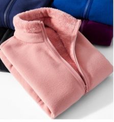 Утолщённая зимняя двусторонняя куртка из кораллового флиса