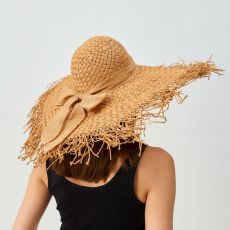 Шляпа женская MINAKU Summer mood, размер 56-58, коричневая