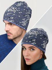 Шапка 5232-8507 св.джинс/антрацит/молоко VAY