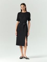 Платье миди из костюмной ткани, PL1498/moira