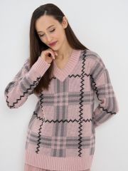 Джемпер женский 7242-40293 фруктовый сорбет/титаниум/чёрный BE YOU