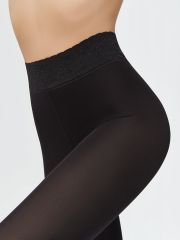 DIAMANTE MICRO 100 (кружевной пояс микрофибра) Minimi Колготки Nero (Черный);Carbone (Серый)