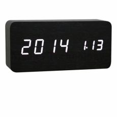 Электронные часы в деревянном корпусе VST- белые цифры