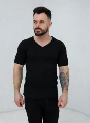 1027 Мужская футболка Berrak Черный