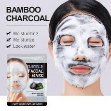 SADOER Кислородная пузырьковая маска на тканевой основе Bubbles Facial Арт.: 2421 Пенящаяся тканевая маска создана специально для максимально глубокого очищения пор от загрязнений, остатков макияжа и