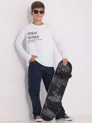 457802 Апрель Лонгслив белый