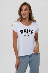 466598 Натали Футболка белый+White
