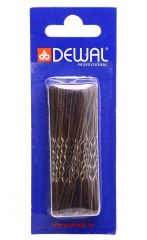 Dewal Шпильки для волос волна SLT-70V-3/60, 70 мм, коричневый, 60 шт