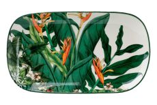 Блюдо, 35х19 см, керамика К, овальное, бело-зеленое, Ночной сад, Night Garden Foliage, 60596