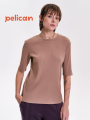 DFT6944 Футболка женская Коричневый(17) Pelican
