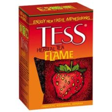 Чай Тесс Flame травяной со вкусом и ароматом клубники, гибискуса, вербена 90 гр