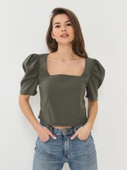 Блузка женская 7221-30031 БХ18 тёмно-оливковый VAY