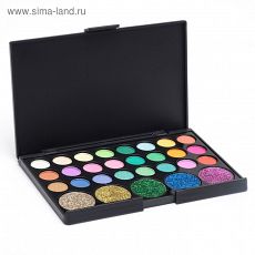 4604667 Набор теней 24 цвета и 5 цветов с блестками, 15 см × 10 см