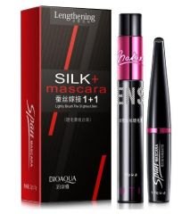 Тушь для ресниц BIOAQUA 2 в 1 «SILK+mascara» с 3D волокнами