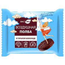 Воздушная полба в горьком шоколаде без сахара, 21г Вастэко