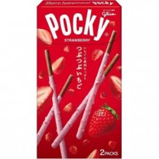 511163 GLICO POCKY Палочки в клубничной глазури 2 пакета по 10 шт 27 гр