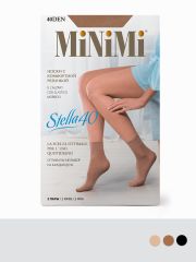 calz. STELLA 40 носки (2 пары) Minimi Носки Nero (Черный);Daino (Бежевый);Caramello (Бежевый)