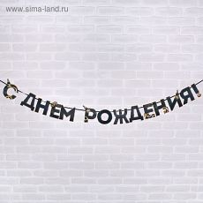 4223850 Гирлянда "С днем Рождения", мужская