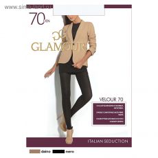880357 Колготки женские GLAMOUR Velour 70 den, цвет загар (daino), размер 2