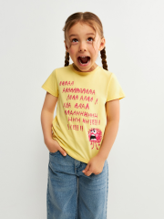 20220510166 Футболка детская для девочек Unabi желтый ACOOLA Kids