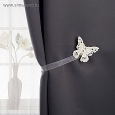 1866700 Подхват для штор «Бабочка красавица», 5 × 5 см, цвет белый