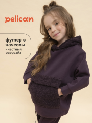 GFNK3364/1 Толстовка для девочек Сливовый(59) Pelican