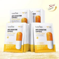 SADOER Маска антиоксидантная для сияния кожи лица с витамином С Antioxidant mask Арт.: 2527 Антиоксидантная тканевая маска содержит богатый комплекс витаминов, направленных на борьбу с тусклым цветом