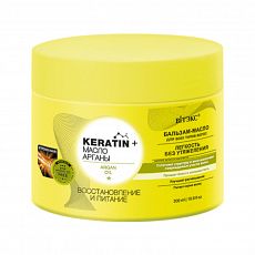 022588 Витэкс KERATIN & МАСЛО АРГАНЫ. Бальзам-масло для всех типов волос «Восстановление и питание», 300 мл