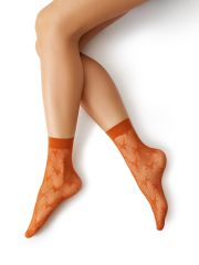 calz. RETE ASTRO носки (сетка со звездами) Minimi Носки Terracotta (Оранжевый)