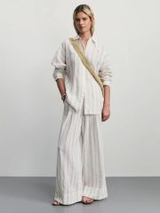 ZR2506032110-248 брюки женские белый графика мелкая ZARINA