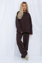 К13213-22М Костюм (Свитшот+Брюки) LADY TAIGA Шоколад