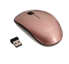 Мышь Gembird MUSW-111-RG, беспроводная,оптическая, 1200 dpi, 1xAA, USB, цвет розовое золото 4736221