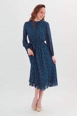 481516 Braslava Платье тёмно-бирюзовый с рисунком